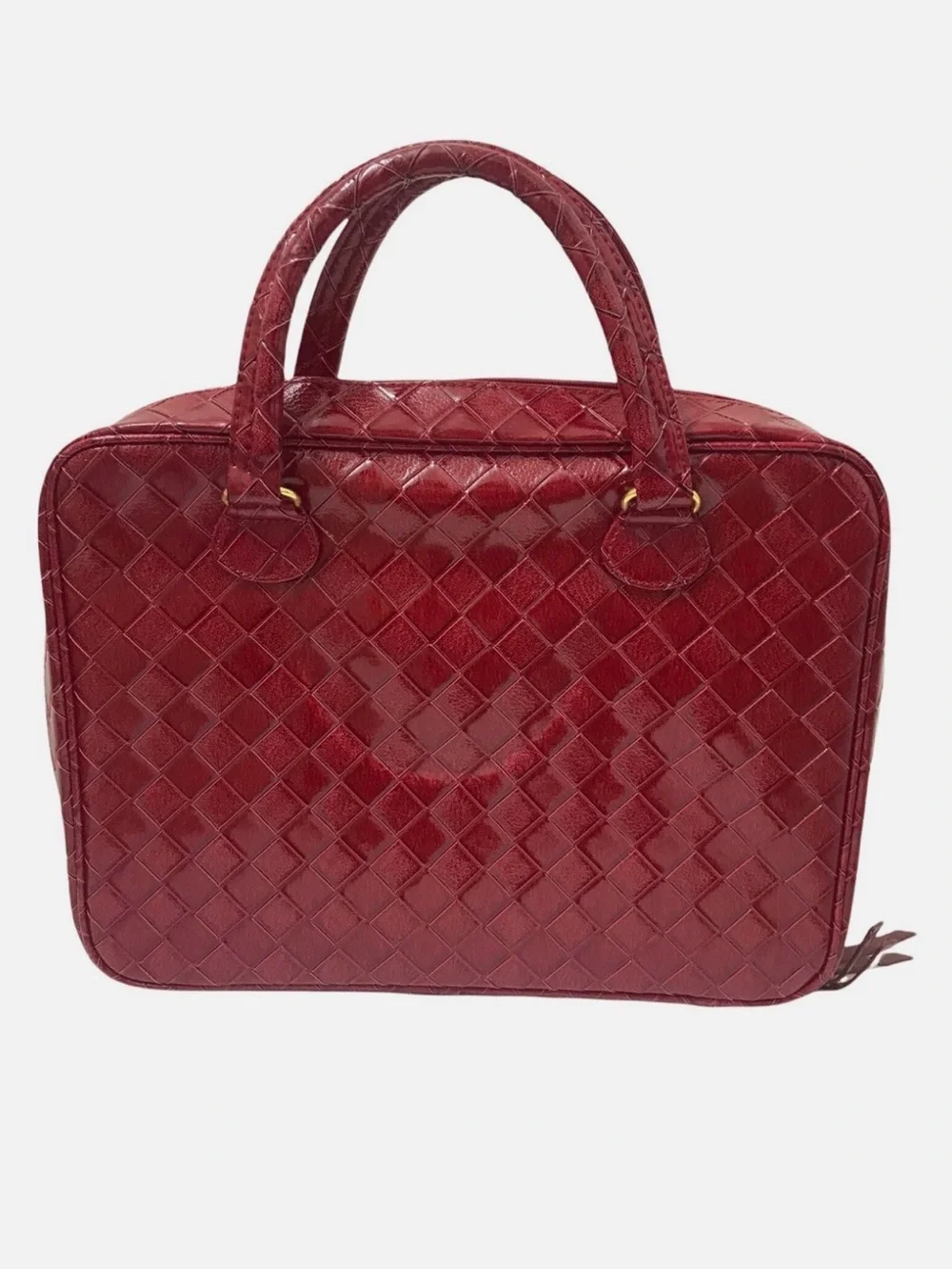 Vintage Estee Lauder Laptop Bag — Red Faux Leather — Old Money / Y2K Style